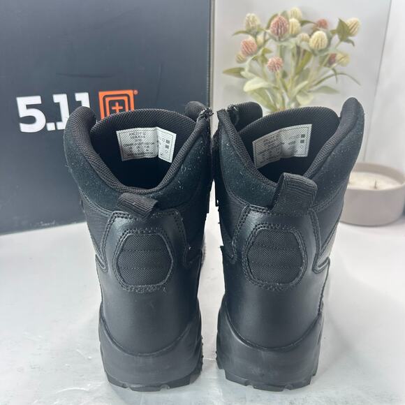 5.11 Tactical A.T.A.C. 2.0 6” Combat Lace Up Zip Boots Black 12394ABR Men's 10 - Picture 3 of 9